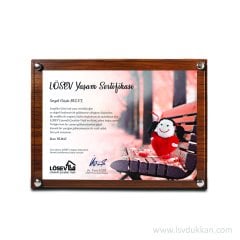 Ahşap Sevgi Günü Sertifikası Küçük