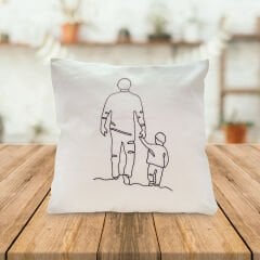 BABALAR GÜNÜ BABAM VE BEN ERKEK YASTIK