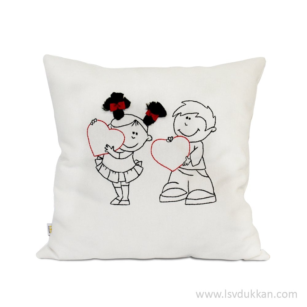 Lsv Yastık İşlemeli Sevgi Çocukları