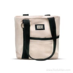 ÇANTA-İBİZA KETEN KREM RENGİ HALKALI