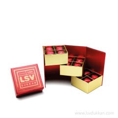 LSV ÇİKOLATA-SÜTLÜ PRALİN AKORDİYON KUTU 12'Lİ