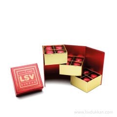 LSV ÇİKOLATA-SÜTLÜ PRALİN AKORDİYON KUTU 12'Lİ
