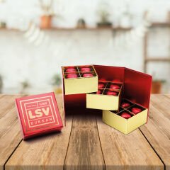 LSV ÇİKOLATA-SÜTLÜ PRALİN AKORDİYON KUTU 12'Lİ