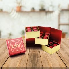 LSV ÇİKOLATA-SÜTLÜ PRALİN AKORDİYON KUTU 12'Lİ