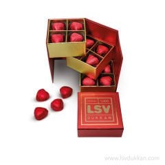 LSV ÇİKOLATA-SÜTLÜ PRALİN AKORDİYON KUTU 12'Lİ