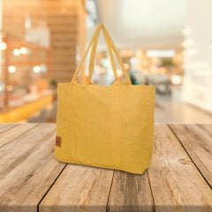 LSV KETEN YAZLIK KOL ÇANTASI HARDAL