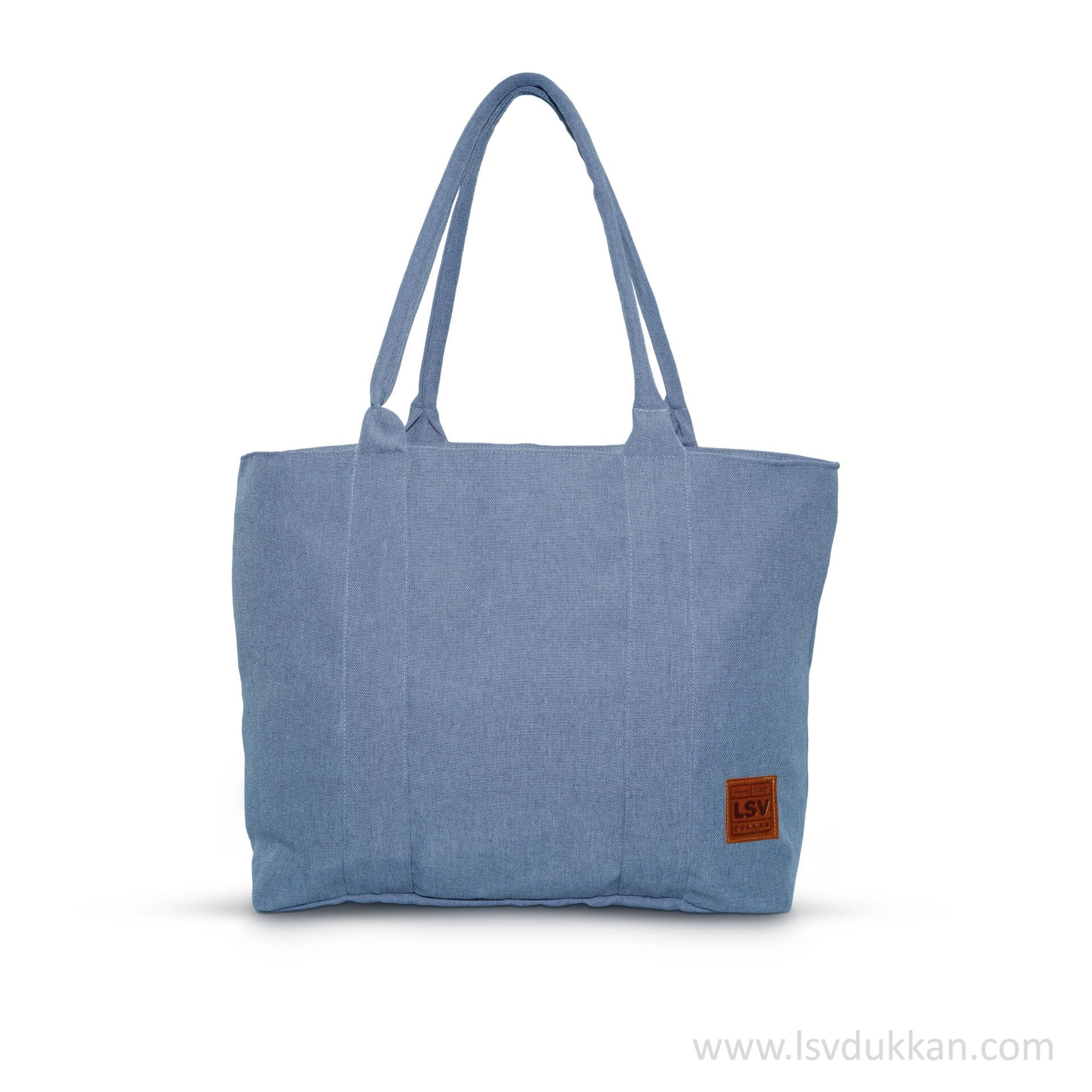 LSV KETEN YAZLIK KOL ÇANTASI Mavi
