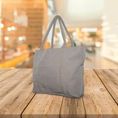 LSV KETEN YAZLIK KOL ÇANTASI Gri