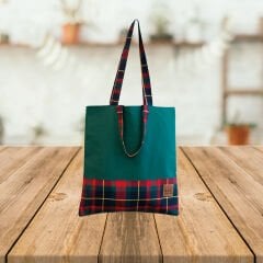 ÇANTA-EKOSE POPLİN YEŞİL