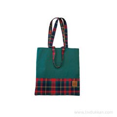 ÇANTA-EKOSE POPLİN YEŞİL