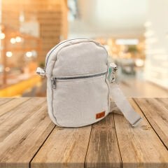 ÇİFT FERMUARLI BEJ ÇANTA