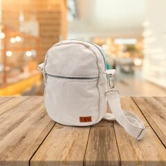 ÇİFT FERMUARLI BEJ ÇANTA