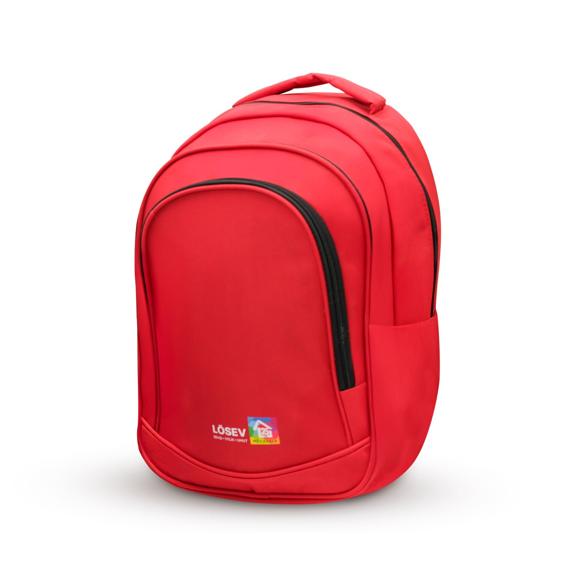 25.YIL SIRT ÇANTASI KIRMIZI KÜÇÜK LOGO