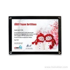 Ahşap Yeni Yıl Mutluluk Sertifikası