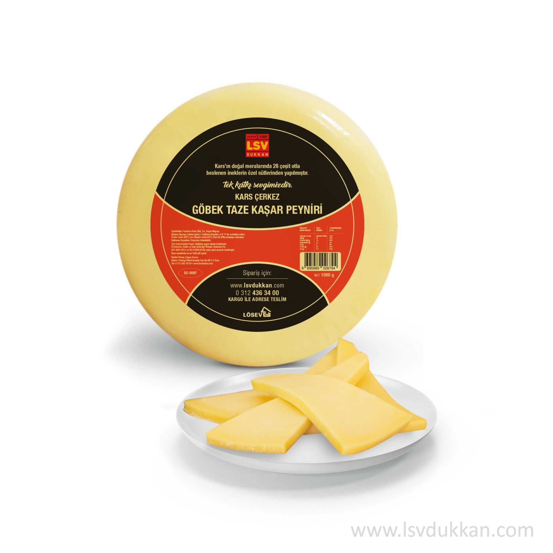 LSV KARS GÖBEK TAZE KAŞAR 1 KG