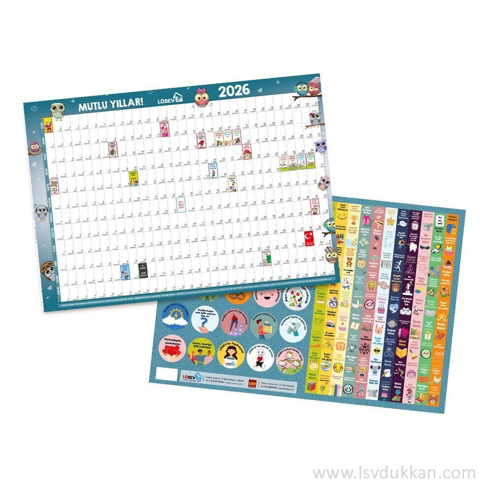 ÇIKARTMALI TAKVİM-OKUL