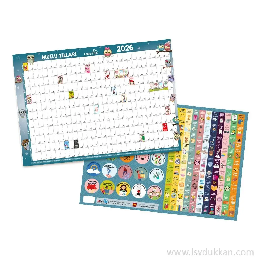 ÇIKARTMALI TAKVİM-BAYKUŞ