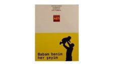 Mini Kartpostal - Babam Benim Her Şeyim (Sarı-Lacivert)