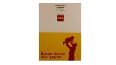 Mini Kartpostal - Babam Benim Her Şeyim (Sarı-Kırmızı)