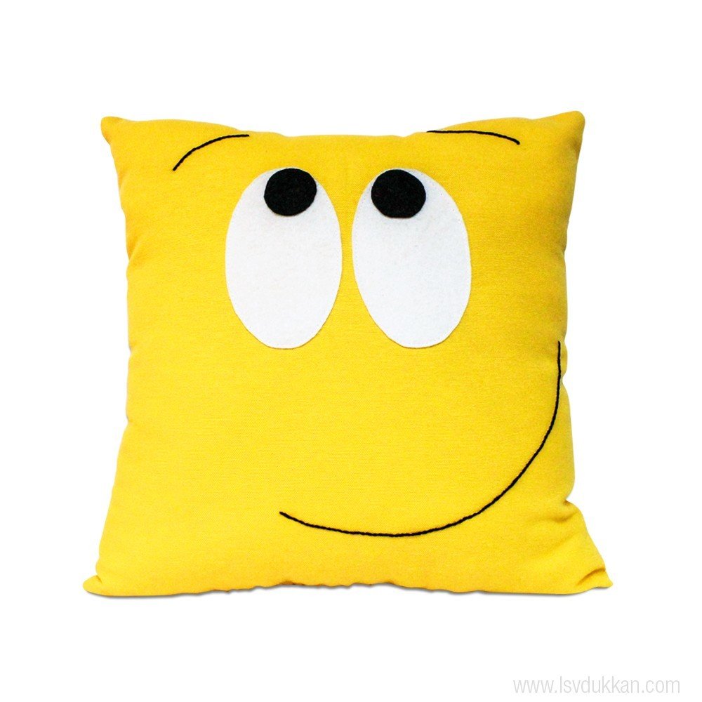 Lsv Emoji Şaşkın Sarı Yastık