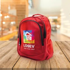 25.YIL SIRT ÇANTASI KIRMIZI BÜYÜK LOGO