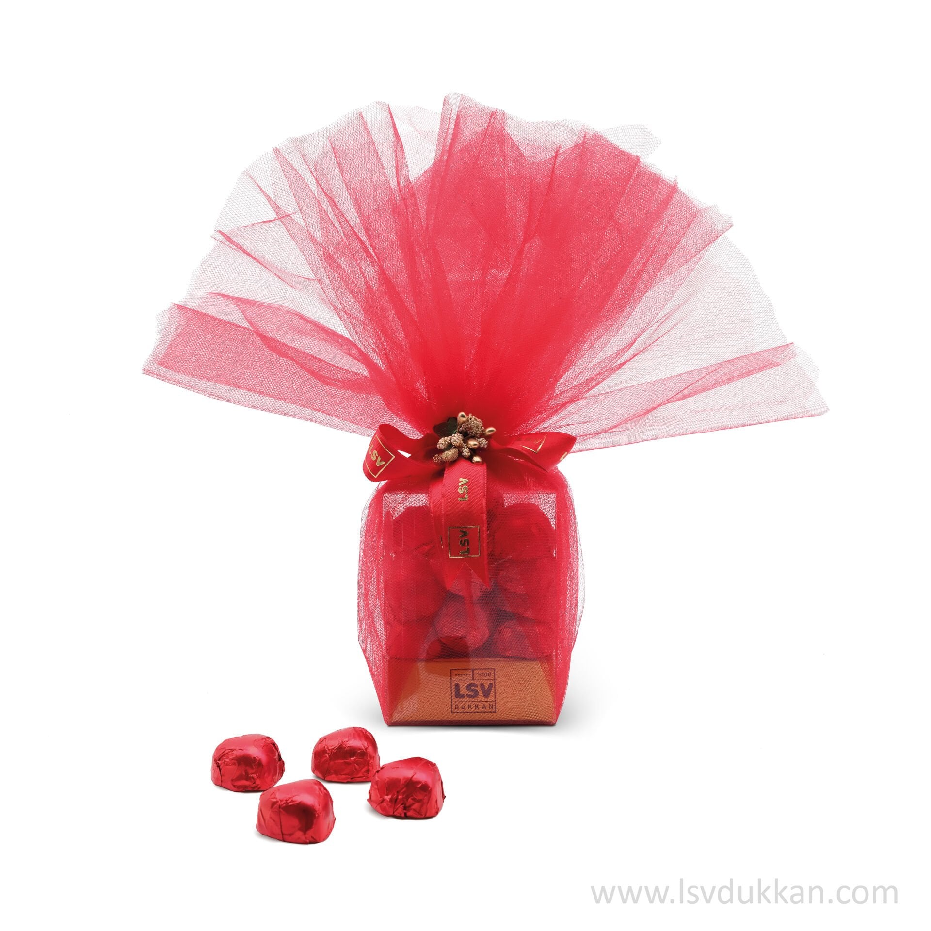 TÜLLÜ KARE KUTU SÜTLÜ ÇİKOLATA 300GR.