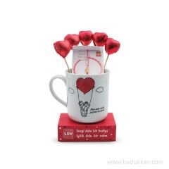 AŞK ÇİKOLATA İKİLİ UÇAN BALON KUPA