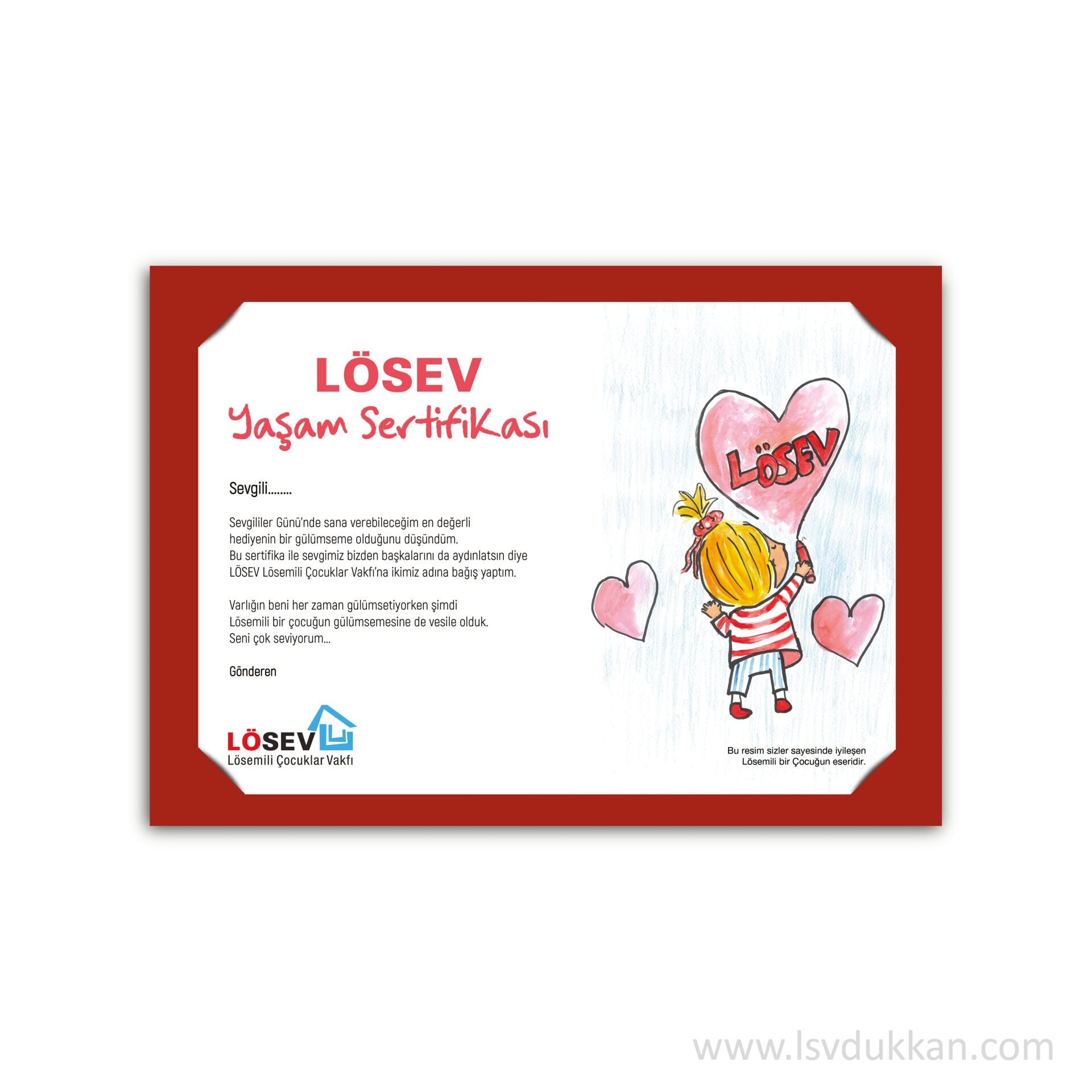 A5 PASPARTU ÇOCUK ÇİZİM KALP