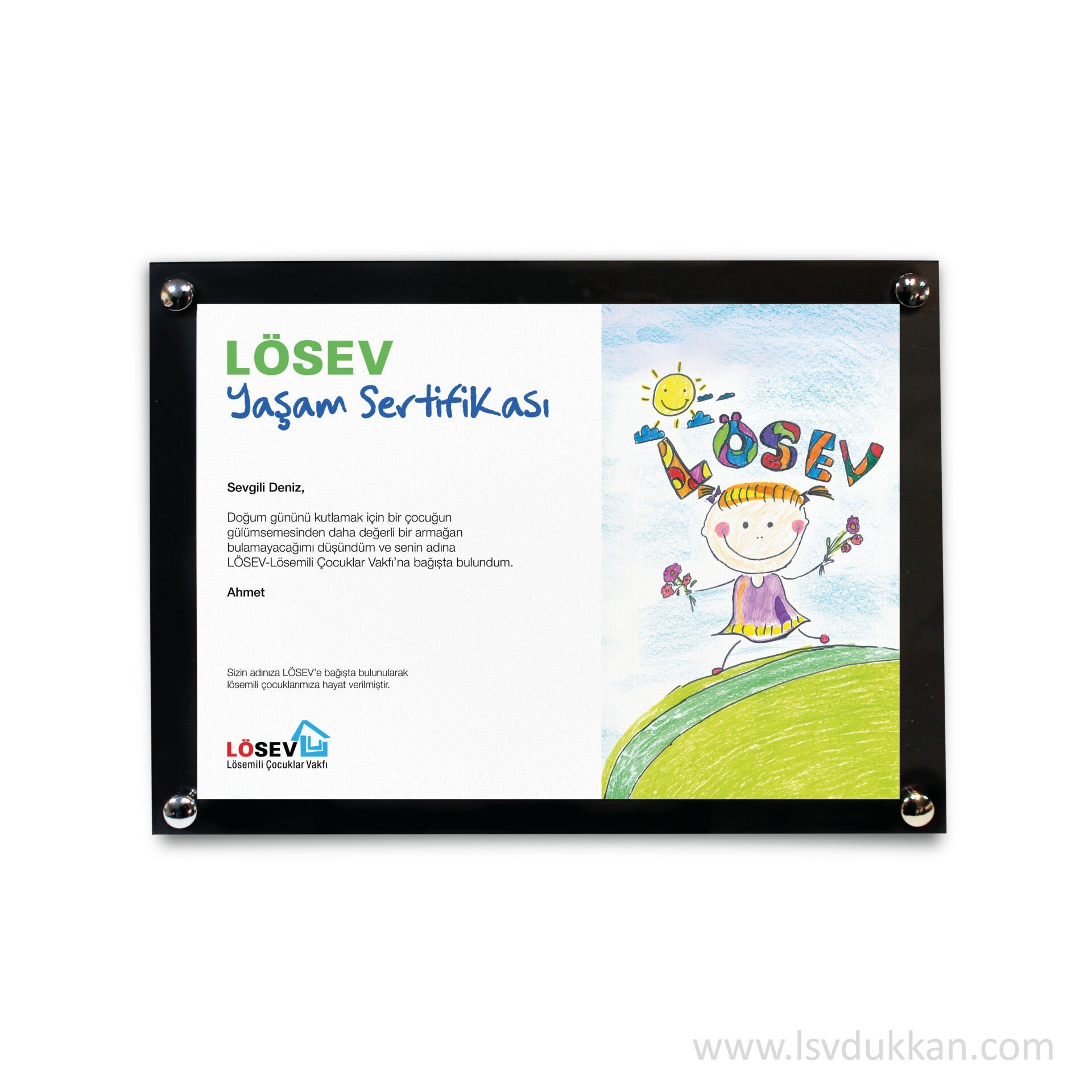 A5 AHŞAP ÇOCUK ÇİZİM UMUT