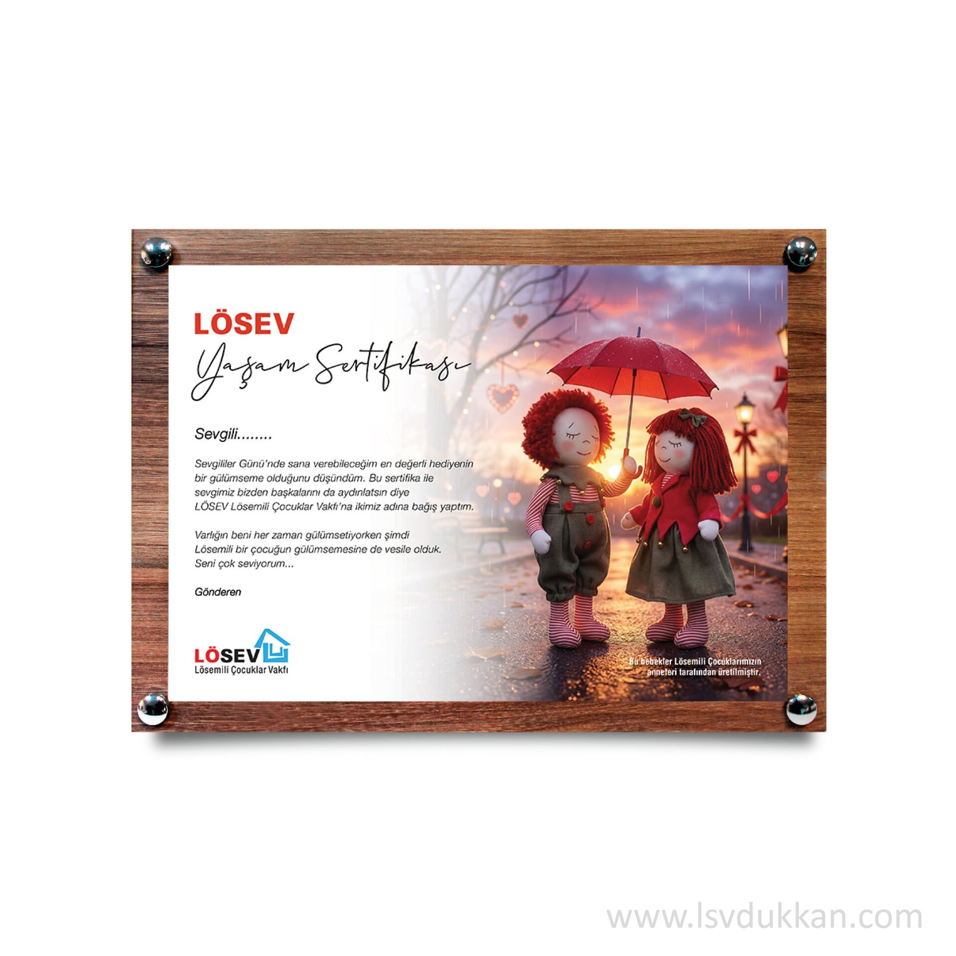 A4 AHŞAP SEVGİ ÇOCUKLARI