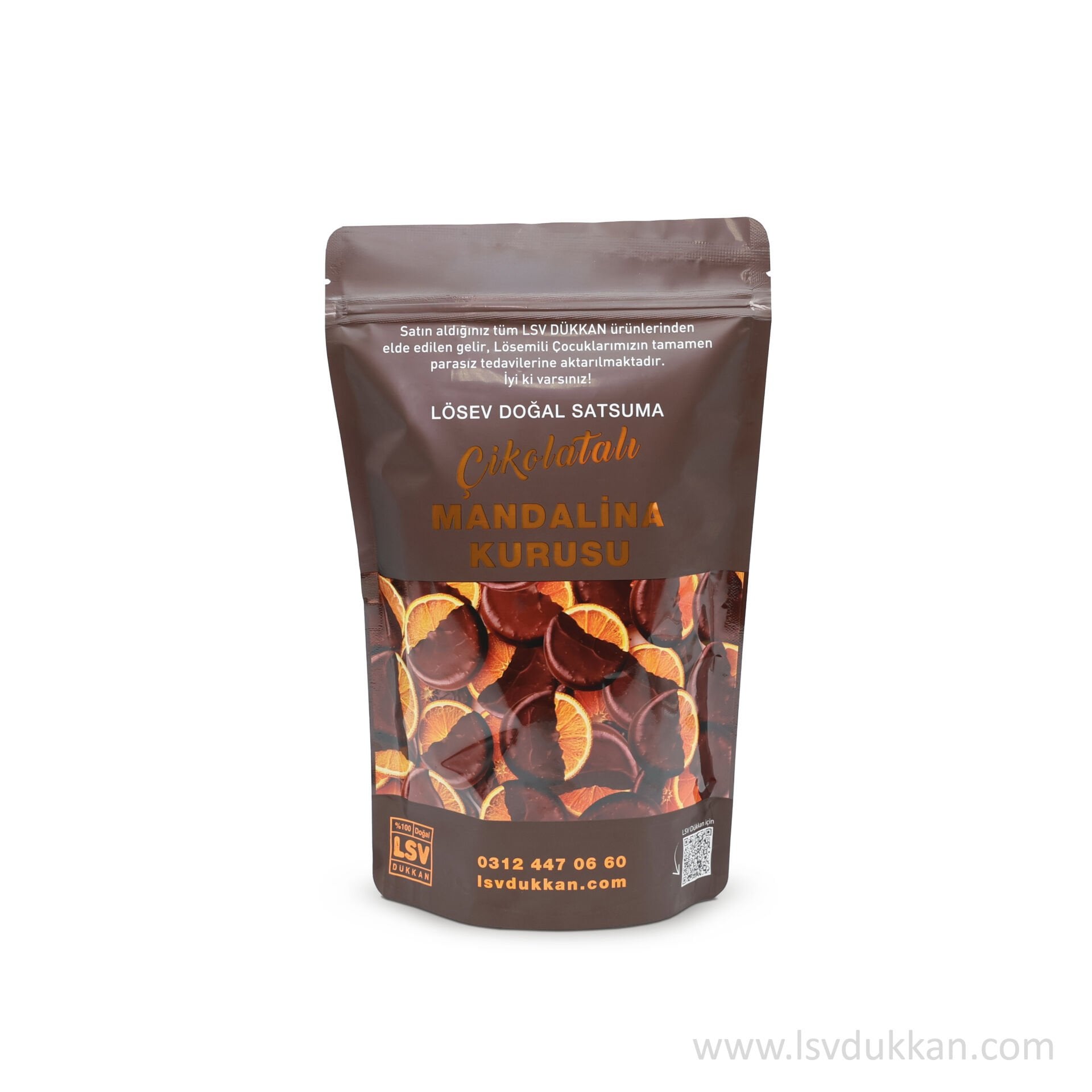 ÇİKOLATALI MANDALİNA KURUSU 250 GR