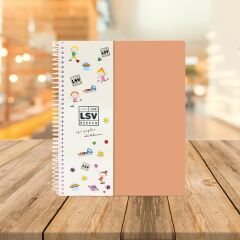A4 Seperatörlü Kahverengi Kapaklı Defter (4+1)