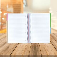 A4 Seperatörlü Krem Kapaklı Defter (4+1)