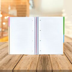 A4 Seperatörlü Krem Kapaklı Defter (4+1)