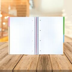 A4 Seperatörlü Krem Kapaklı Defter (4+1)