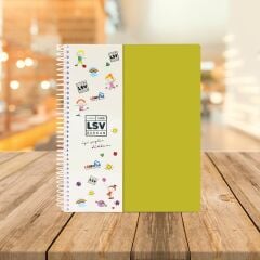 A4 Seperatörlü Koyu Yeşil Kapaklı Defter (4+1)