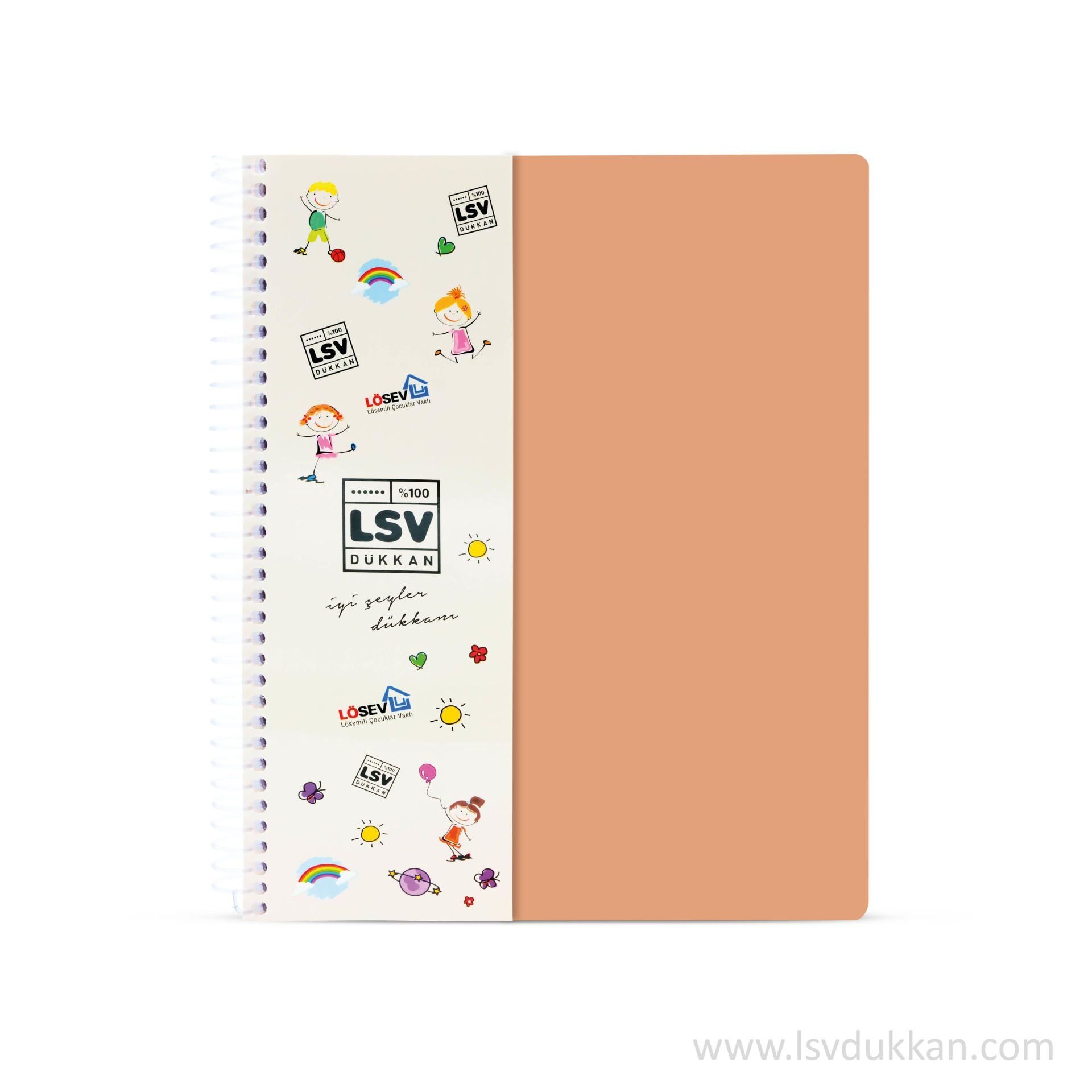A4 Kareli Kahverengi Kapaklı Defter