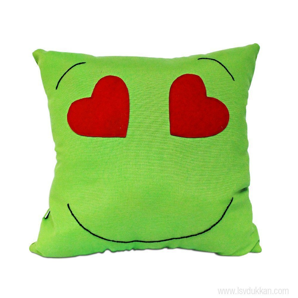 Lsv Emoji Kalpgöz Yeşil Yastık