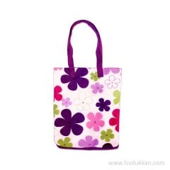 Lsv Mor Çiçekli Torba Çanta