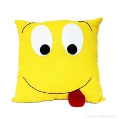 Lsv Emoji Dil Çıkartan Sarı Yastık