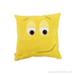 Emoji Bilgeç Sarı Yastık