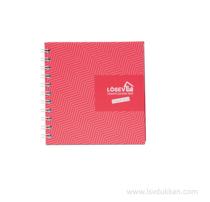 Kare Defter Pembe Kapaklı