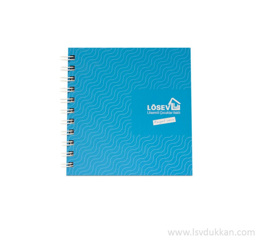 Kare Defter Mavi Kapaklı