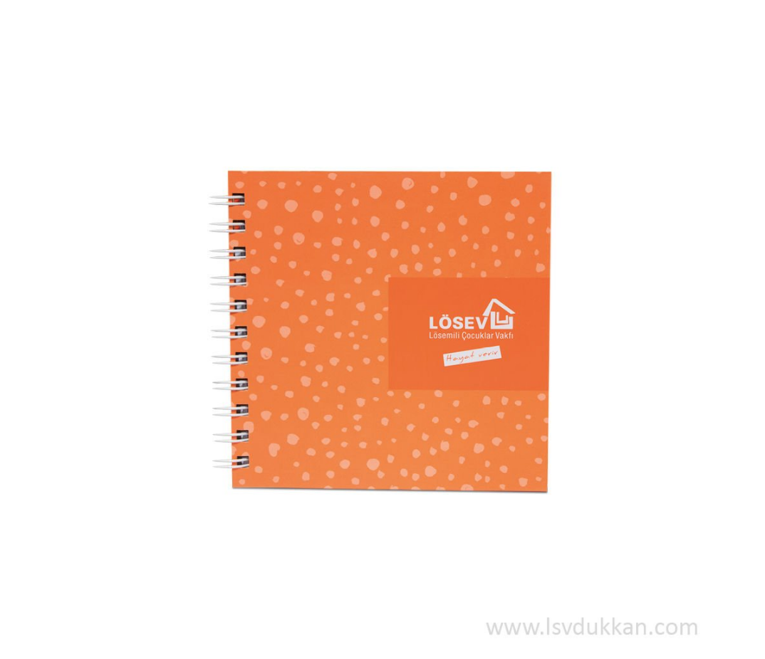 Kare Defter Turuncu Kapaklı