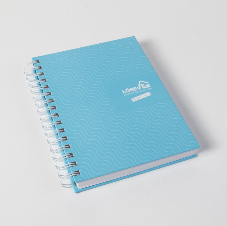 Dikdörtgen Defter Mavi Kapaklı