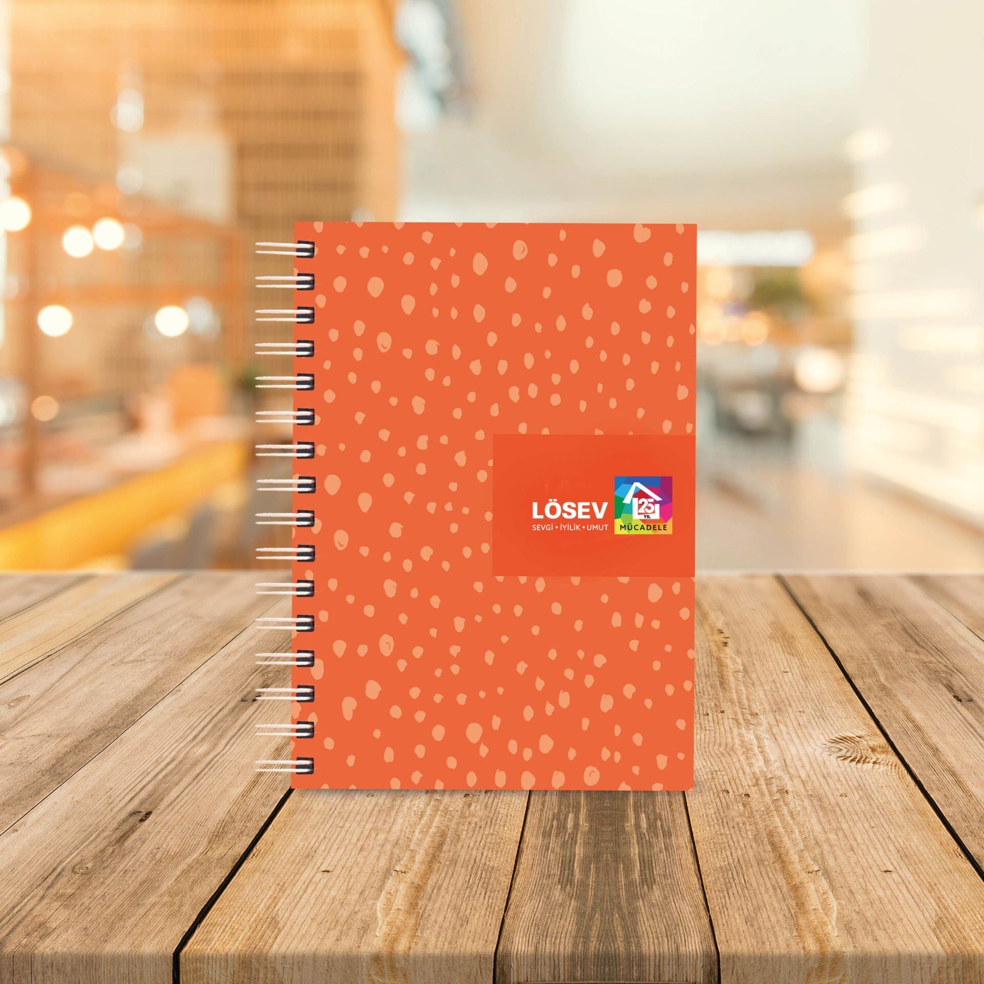 Dikdörtgen Defter Turuncu Kapaklı