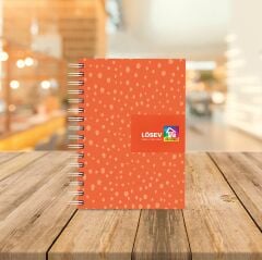 Dikdörtgen Defter Turuncu Kapaklı