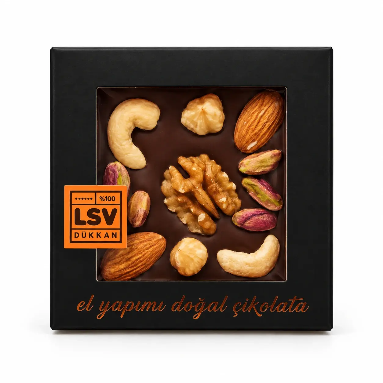 KURUYEMİŞLİ KARE TABLET ÇİKOLATA