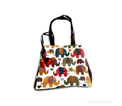 Lsv Fil Desenli Çanta Kırmızı
