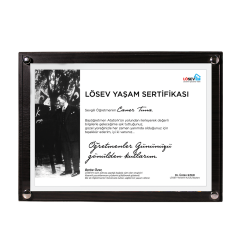 A4 Çerçeveli Yaşam Sertifikaları - Sevgi Dolu Başöğretmenim
